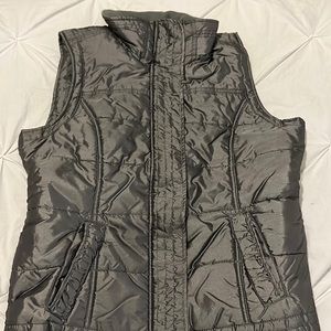 Grey puffer vest